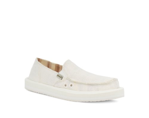 Sanuk Womens Donna ST Hemp White Shoes | WUKXCE841